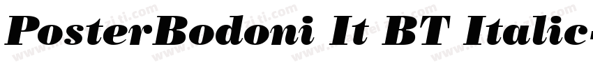 PosterBodoni It BT Italic字体转换
